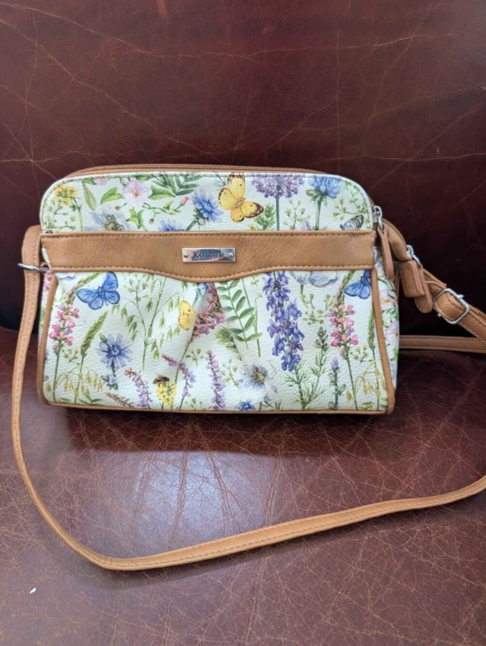 Koltov Crossbody Purse floral